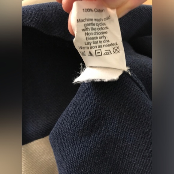 EUC J. Crew Navy and Cream Striped Structured Stretchy Pencil Skirt Size M - Picture 8 of 8